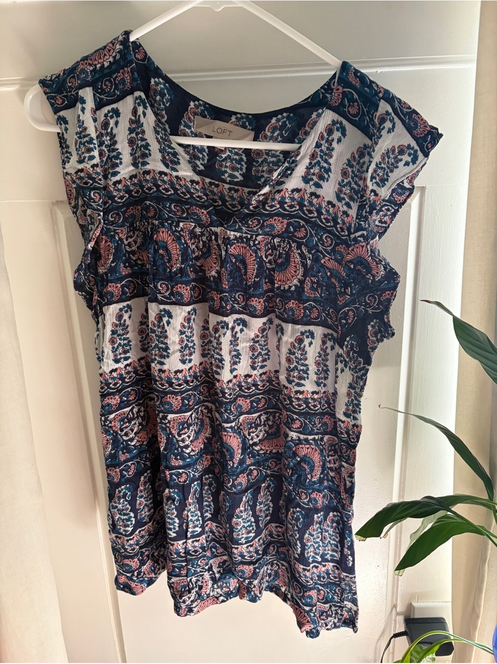Ann Taylor Loft Blue Blouse Size M